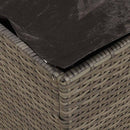 Pude kasse med opbevaring Grå 50 x 50 x 50 cm polyrattan