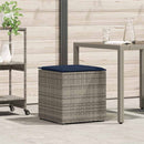 Pude kasse med opbevaring Grå 50 x 50 x 50 cm polyrattan
