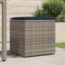 Pude kasse med opbevaring Grå 50 x 50 x 50 cm polyrattan