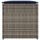 Pude kasse med opbevaring Grå 50 x 50 x 50 cm polyrattan