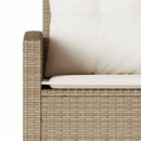 L-formet sofa med hynder polyrattan beige