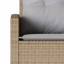 L-formet sofa med hynder polyrattan beige