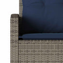 L-formet sofa med hynder polyrattan grå