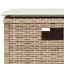 spisebordssæt til haven 5 dele med hynder polyrattan beige