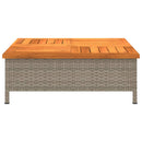 skjuler til parasolfod 70x70x25 cm polyrattan og akacietræ grå