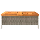 skjuler til parasolfod 70x70x25 cm polyrattan og akacietræ grå