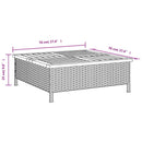 skjuler til parasolfod 70x70x25 cm polyrattan og akacietræ grå