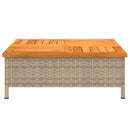 skjuler til parasolfod 70x70x25 cm polyrattan + akacietræ beige