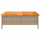skjuler til parasolfod 70x70x25 cm polyrattan + akacietræ beige