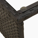 havesofa med bord og hynder L-formet polyrattan sort