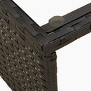 havesofa med bord og hynder L-formet polyrattan sort