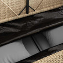 havebænk med hynder polyrattan beige