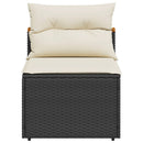 sofamoduler til haven 2 stk. med hynder polyrattan sort