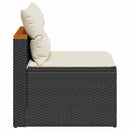 sofamoduler til haven 2 stk. med hynder polyrattan sort