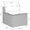 sofamoduler til haven 2 stk. med hynder polyrattan sort