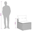 sofamoduler til haven 2 stk. med hynder polyrattan sort