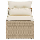 sofamoduler til haven 2 stk. med hynder polyrattan beige