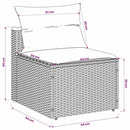sofamoduler til haven 2 stk. med hynder polyrattan beige