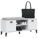 skobænk VIKEN 106x35x45 cm konstrueret træ hvid
