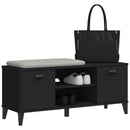 skobænk VIKEN 106x35x45 cm konstrueret træ sort