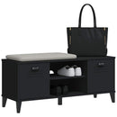 skobænk VIKEN 106x35x45 cm konstrueret træ sort