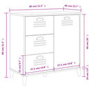 skænk VIKEN 80x40x80 cm konstrueret træ hvid