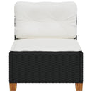 sofamodul til haven med hynder polyrattan sort