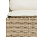 sofamodul til haven med hynder polyrattan beige