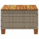 havebord 55x55x36 cm polyrattan og akacietræ grå