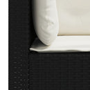hjørnemoduler til havesofa 2 stk. med hynder polyrattan sort