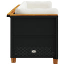 3-personers havesofa med hynder polyrattan sort