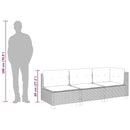 3-personers havesofa med hynder polyrattan beige
