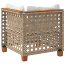hjørnemodul til havesofa med hynder polyrattan beige