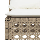 sofamodul til haven med hynder polyrattan beige