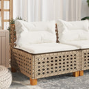 sofamodul til haven med hynder polyrattan beige