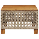 havebord 55x55x36 cm polyrattan og akacietræ beige