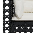 hjørnemoduler til havesofa 2 stk. med hynder polyrattan sort