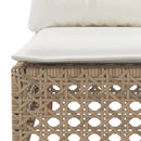 3-personers havesofa med hynder polyrattan beige