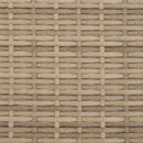 2-personers havesofa med baldakin og skamler polyrattan beige