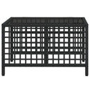 hjørnesofasæt til haven 3 dele med hynder polyrattan sort