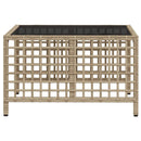 hjørnesofasæt til haven 3 dele med hynder polyrattan beige
