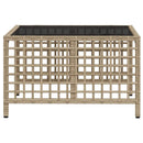hjørnesofasæt til haven 3 dele med hynder polyrattan beige
