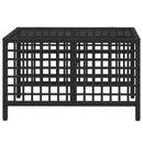 3-delt hjørnehavesofasæt med hynder sort polyrattan