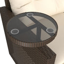 sofasæt til haven 3 dele med hynder polyrattan brun