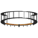 spakant med opbevaring og trætrin polyrattan sort
