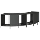 opbevaringshylder til spabad 2 stk. polyrattan sort
