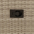 havestol med lænefunktion og hynder polyrattan beige