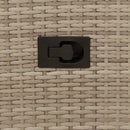 havestol med lænefunktion og hynder polyrattan beige