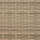 3-personers havesofa med baldakin og skamler polyrattan beige