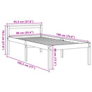 seniorseng 90x190 cm massivt fyrretræ gyldenbrun